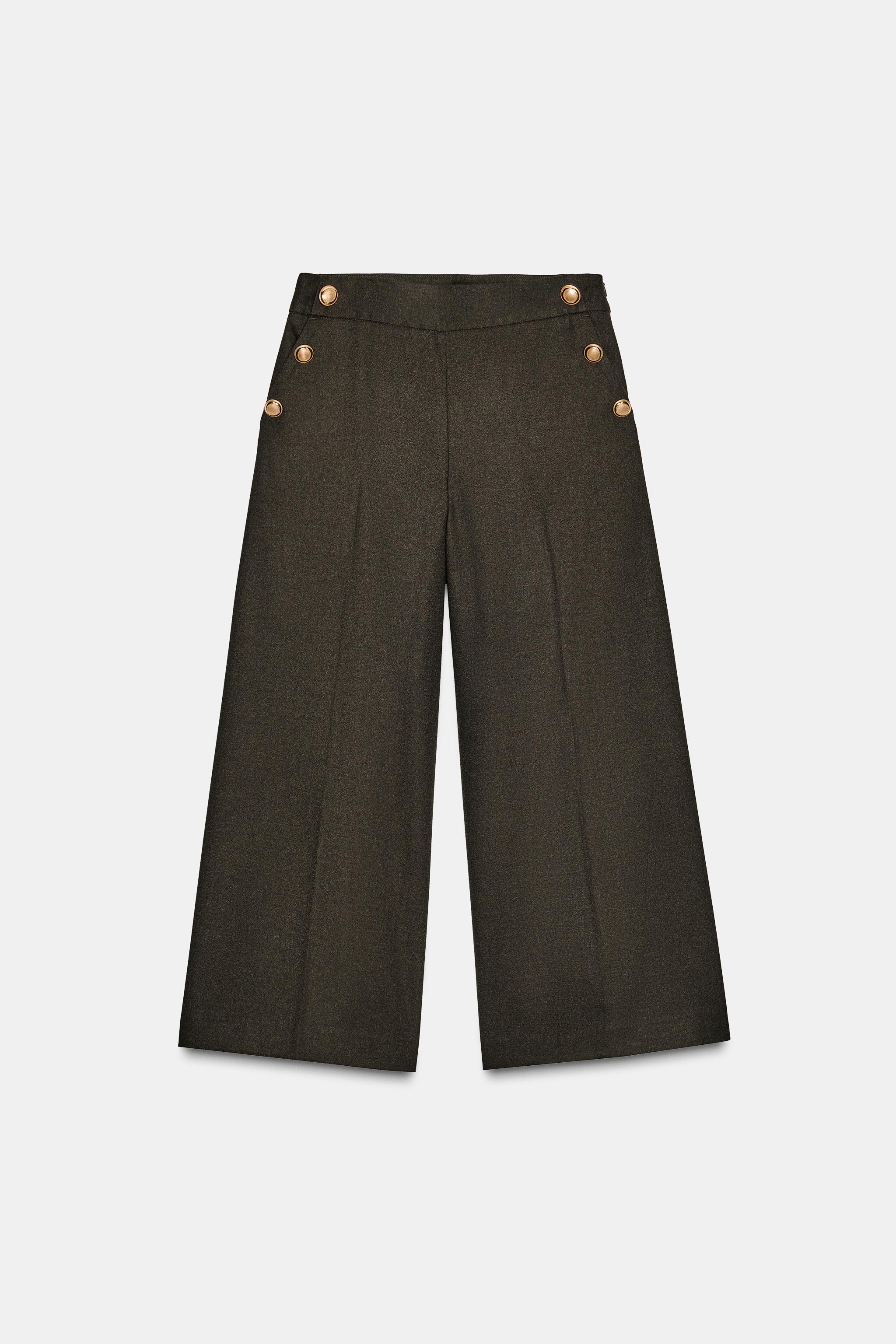 PANTALON JUPE-CULOTTE À BOUTONS